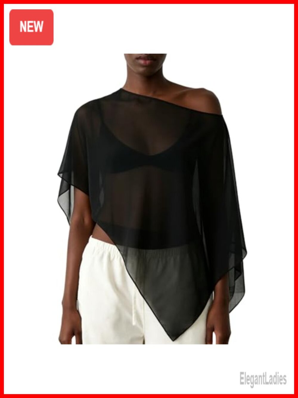 Sheer Mesh Poncho Cover Up Lightweight 100% Polyester Beach Shawl